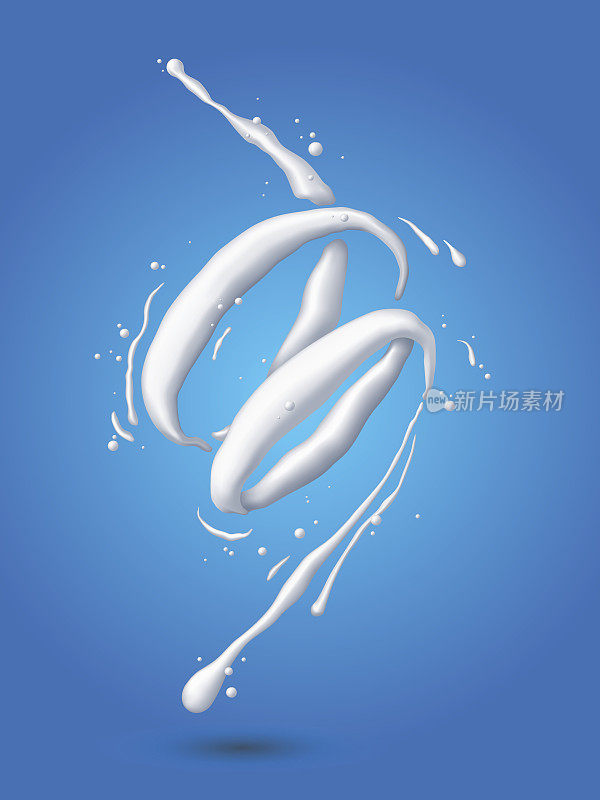 Milky dripping and twist.